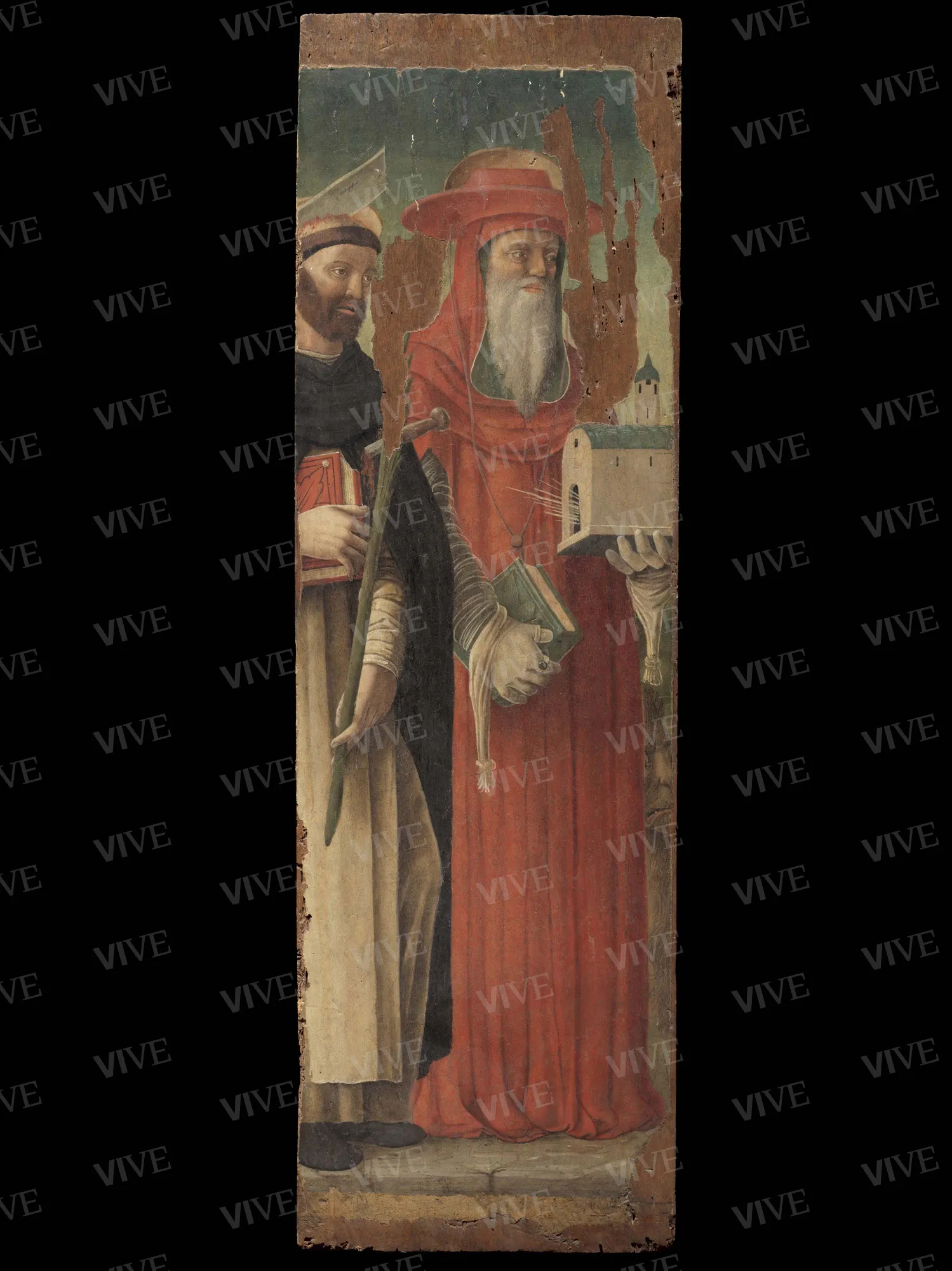 Madonna con il Bambino; santi Pietro martire e Girolamo; santi Antonio da Padova e Caterina d’Alessandria - Angelo di Silvestro detto Angelo Zoppo o Zotto ?