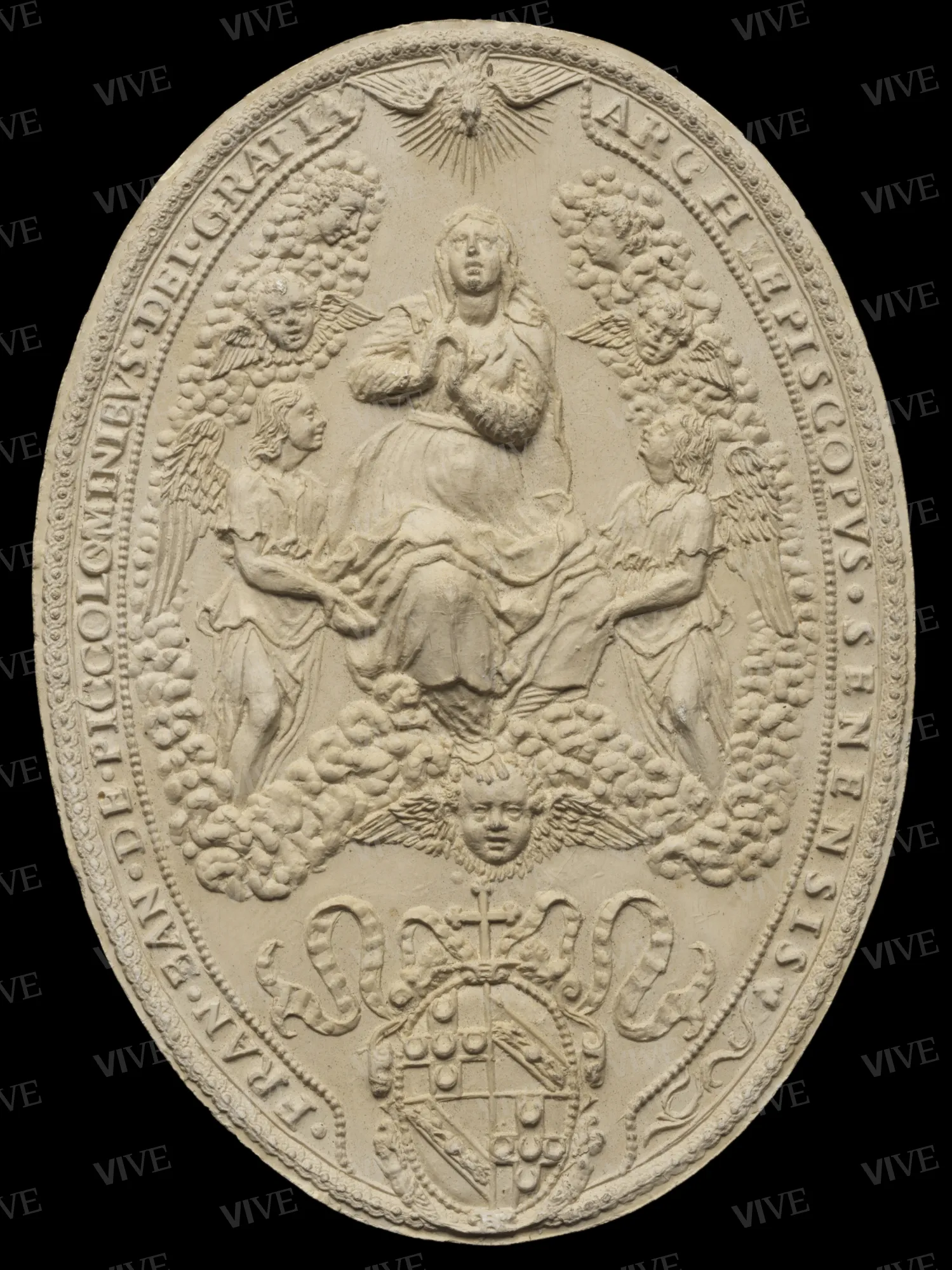 Seal of the Archbishop of Siena Francesco Bandini Piccolomini with the Assumption of the Virgin - Roman milieu