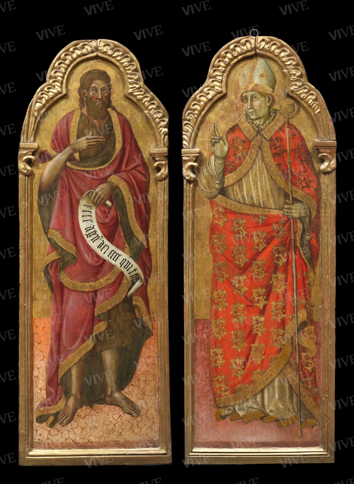 Saint John the Baptist; Saint Septimius - Giovanni Antonio Bellinzoni da Pesaro