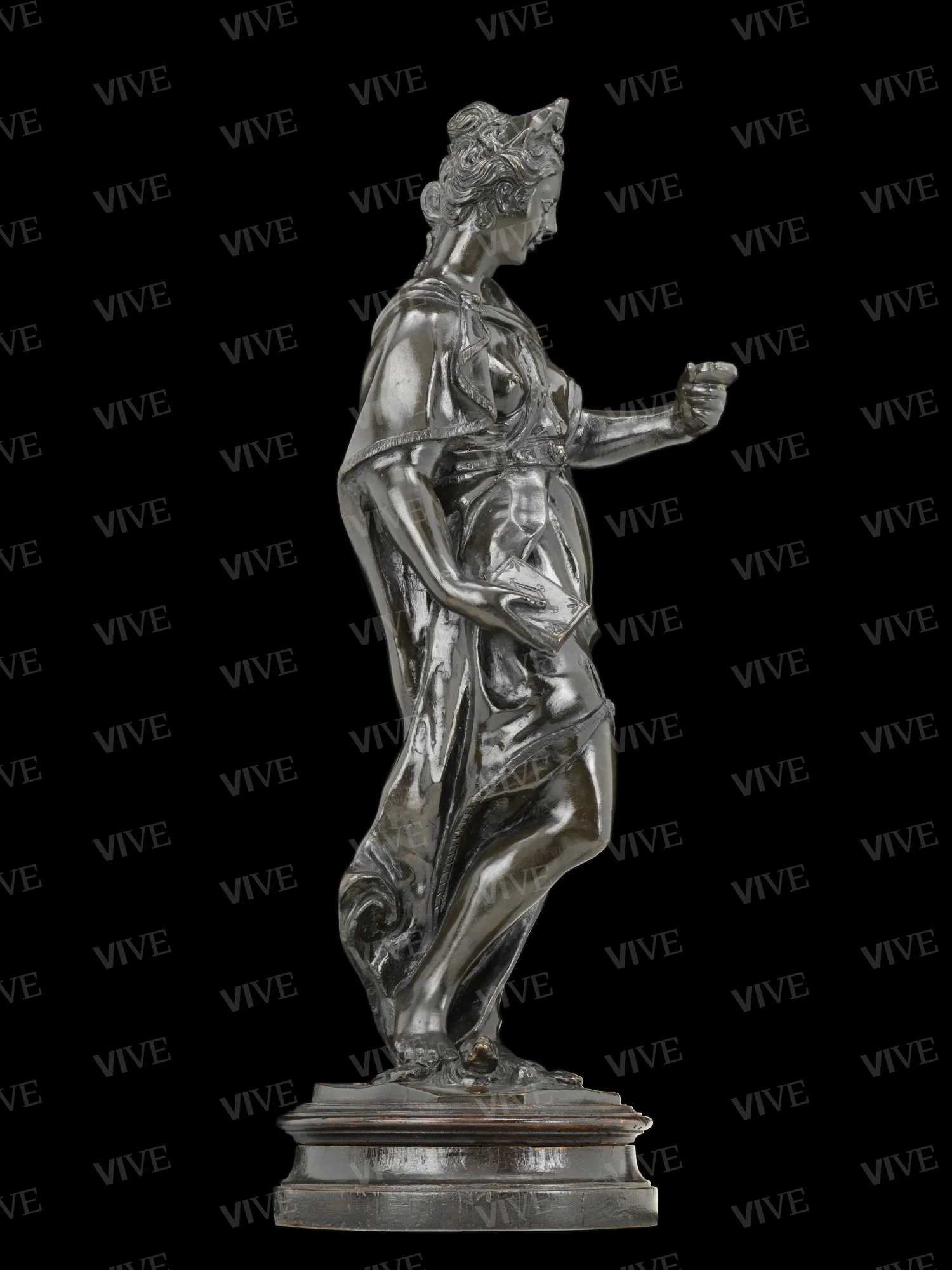 Figura allegorica con libro e tartaruga (Temperanza-Pudicizia) - Tiziano Aspetti
