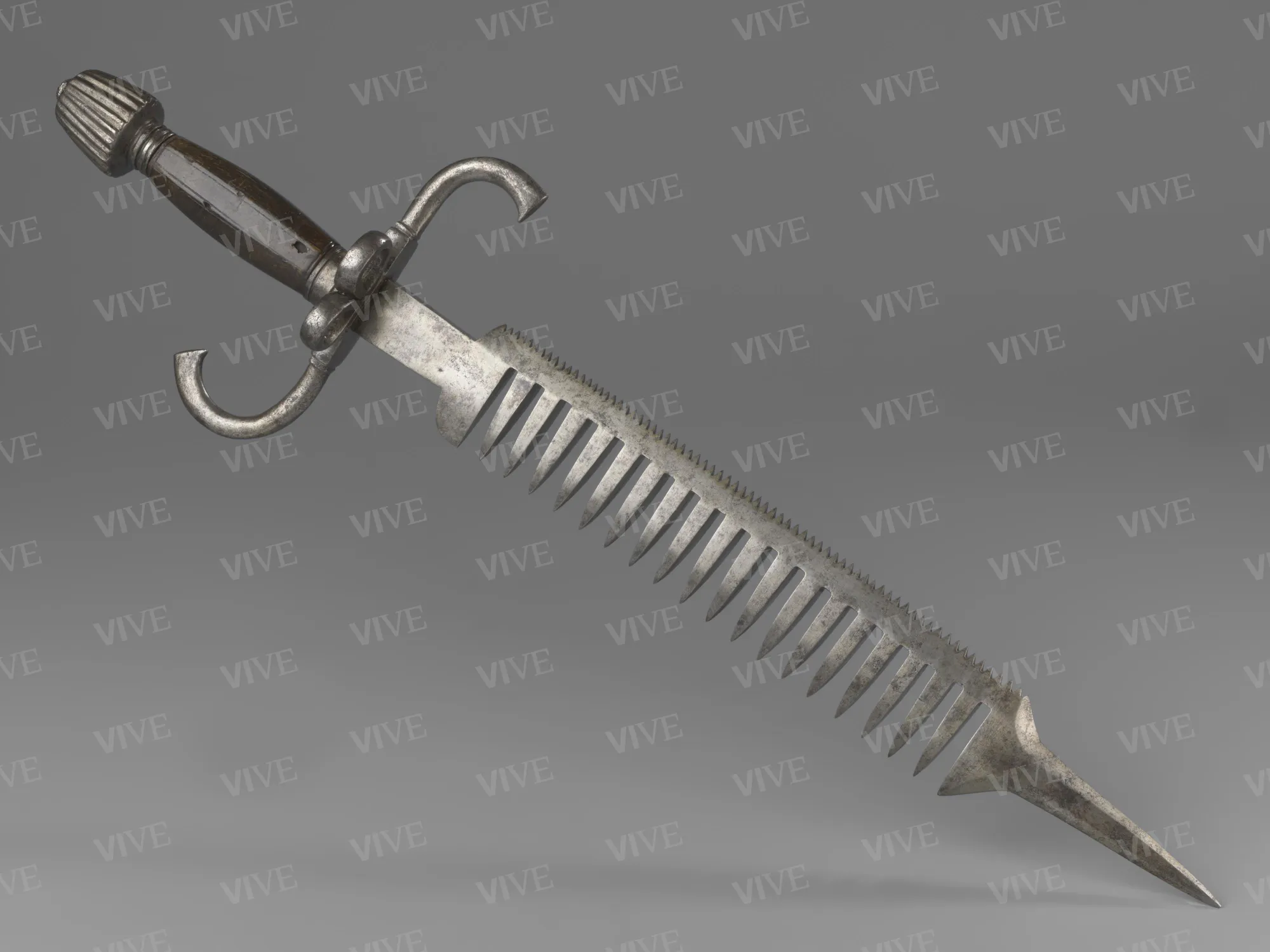 Swordbreaker dagger - northern Italian production