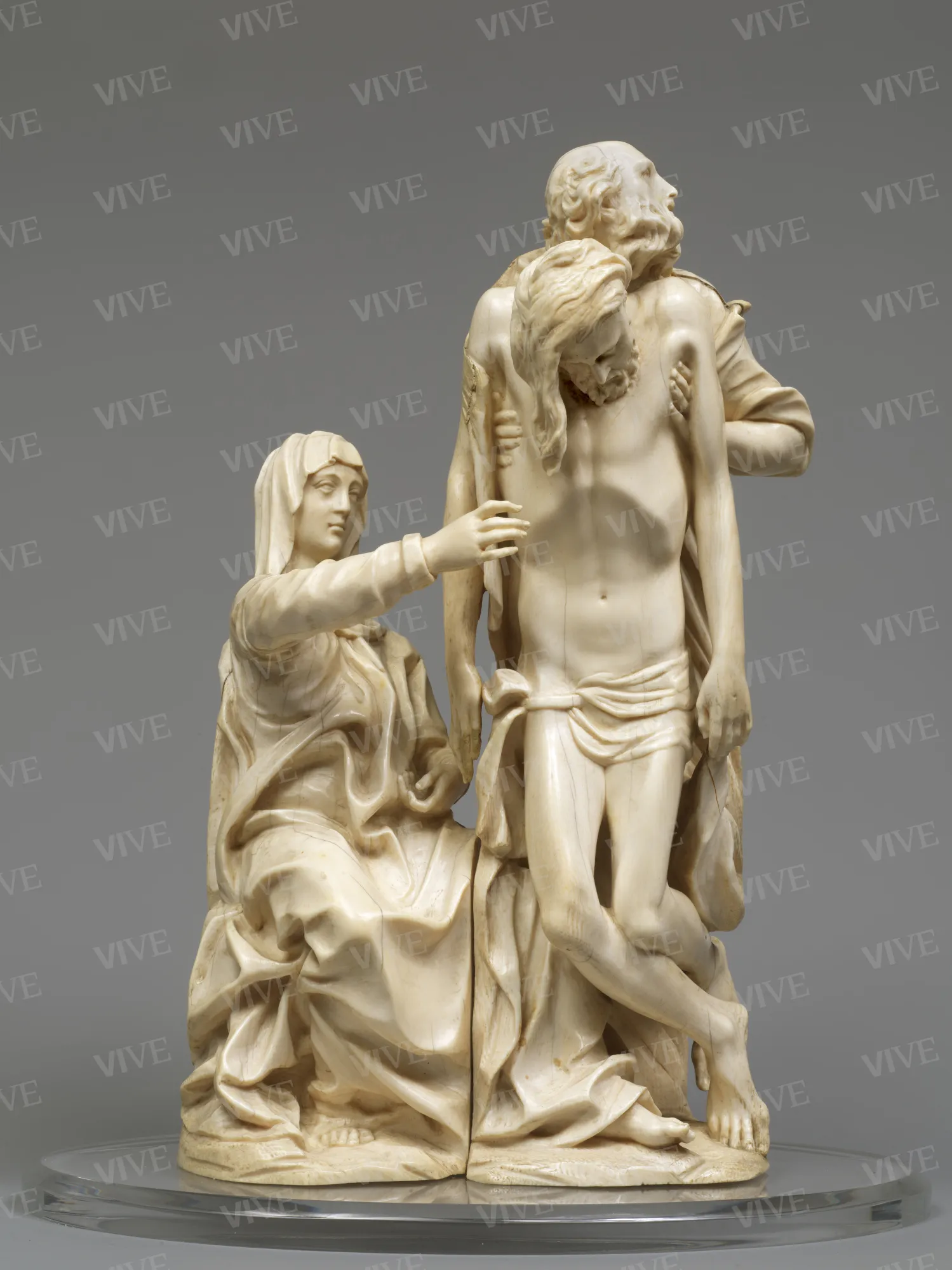 Cristo morto con la Vergine e Nicodemo - Jacob Cornelisz Cobaert