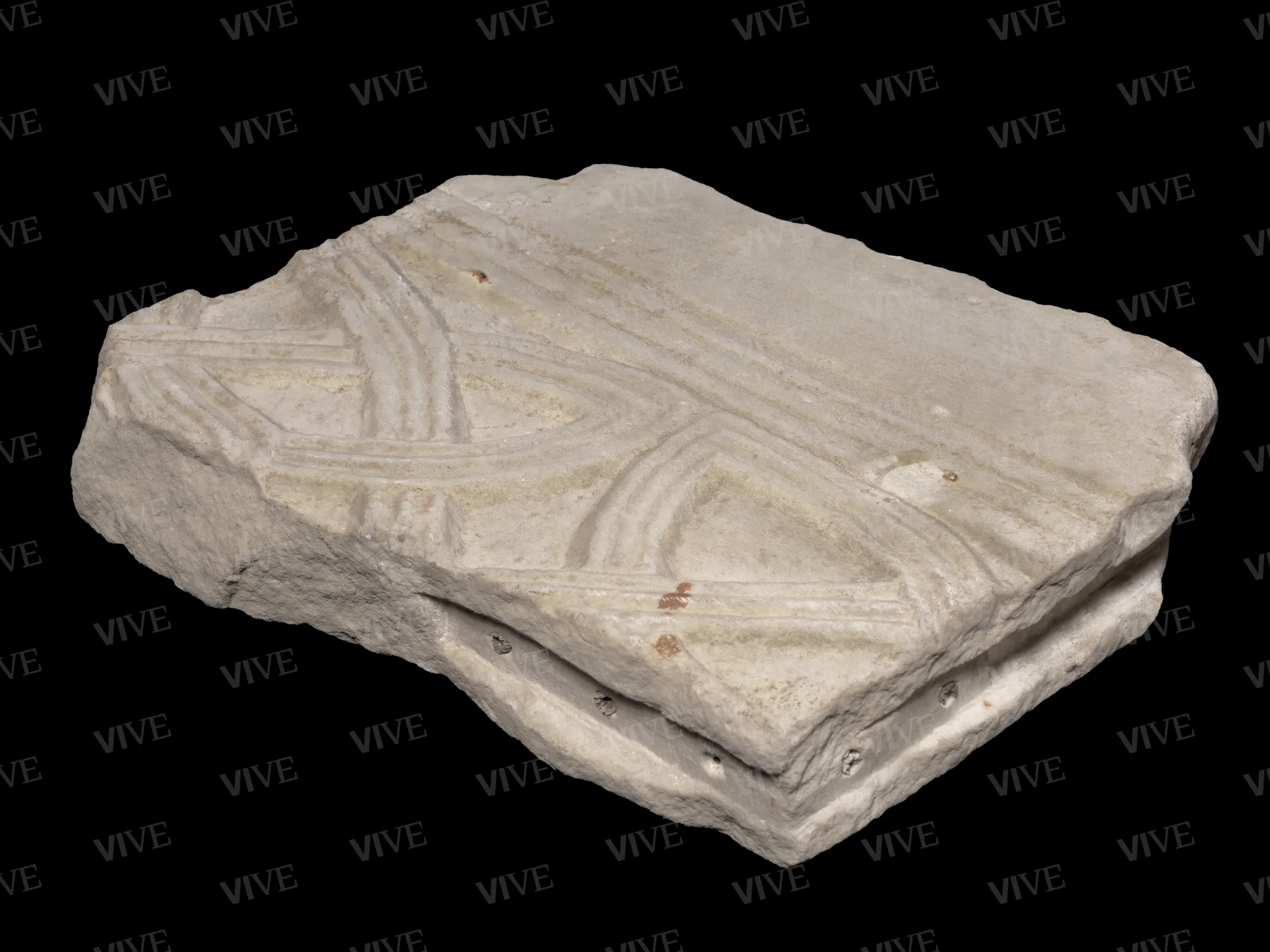 Frammento di pluteo bifronte con alberello e colonnine binate - ambito romano