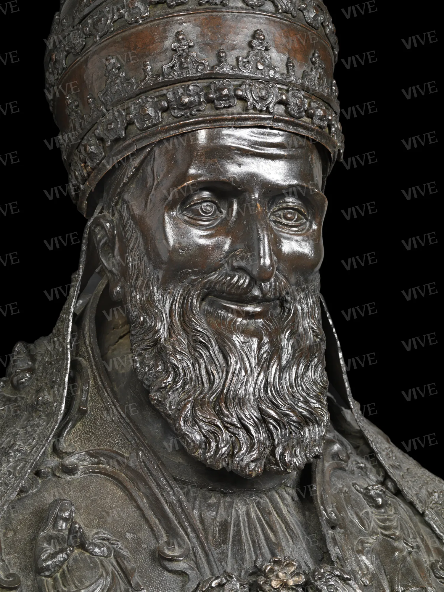 Bust of Pope Pius V - Guglielmo Della Porta