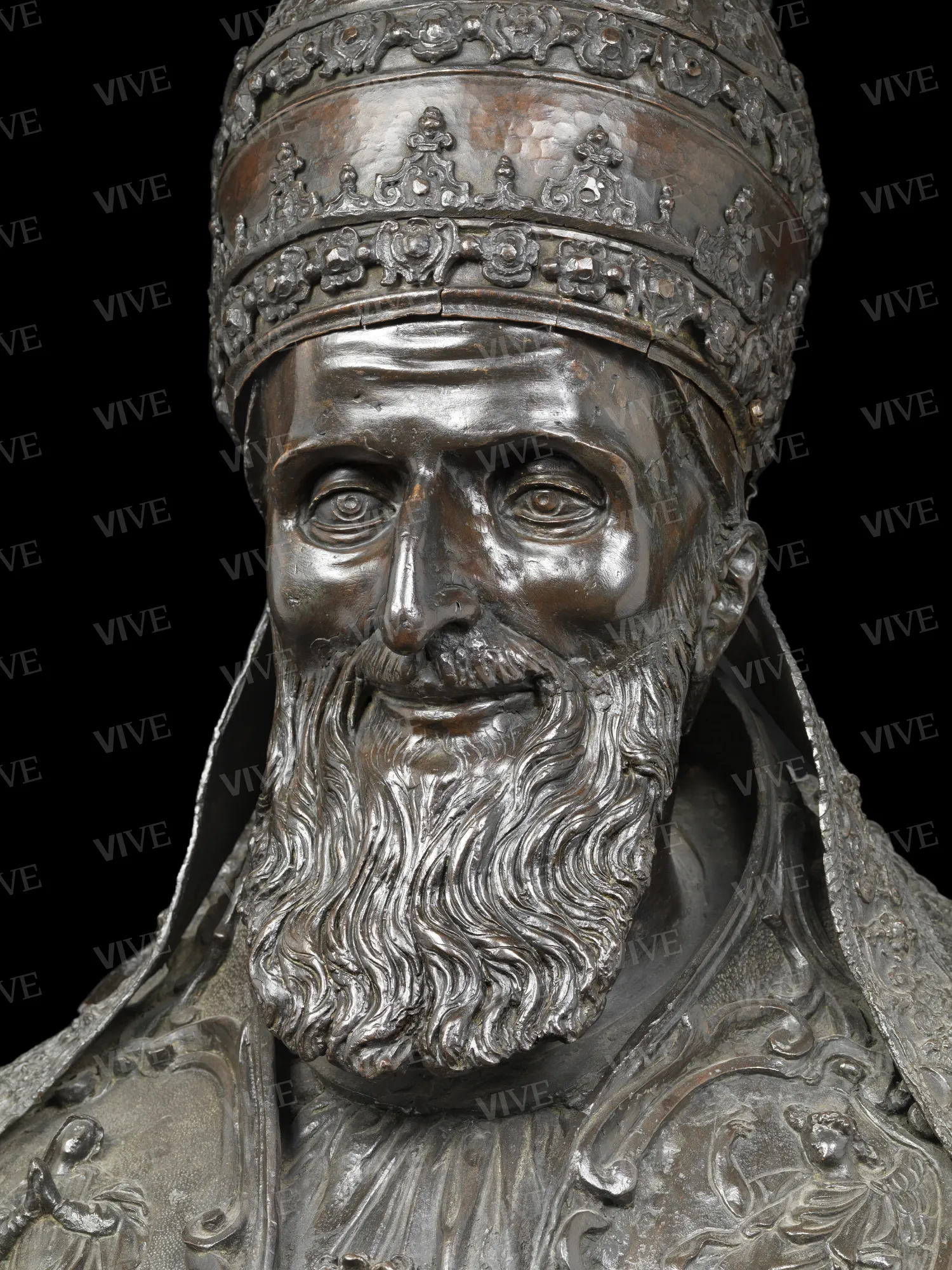 Bust of Pope Pius V - Guglielmo Della Porta