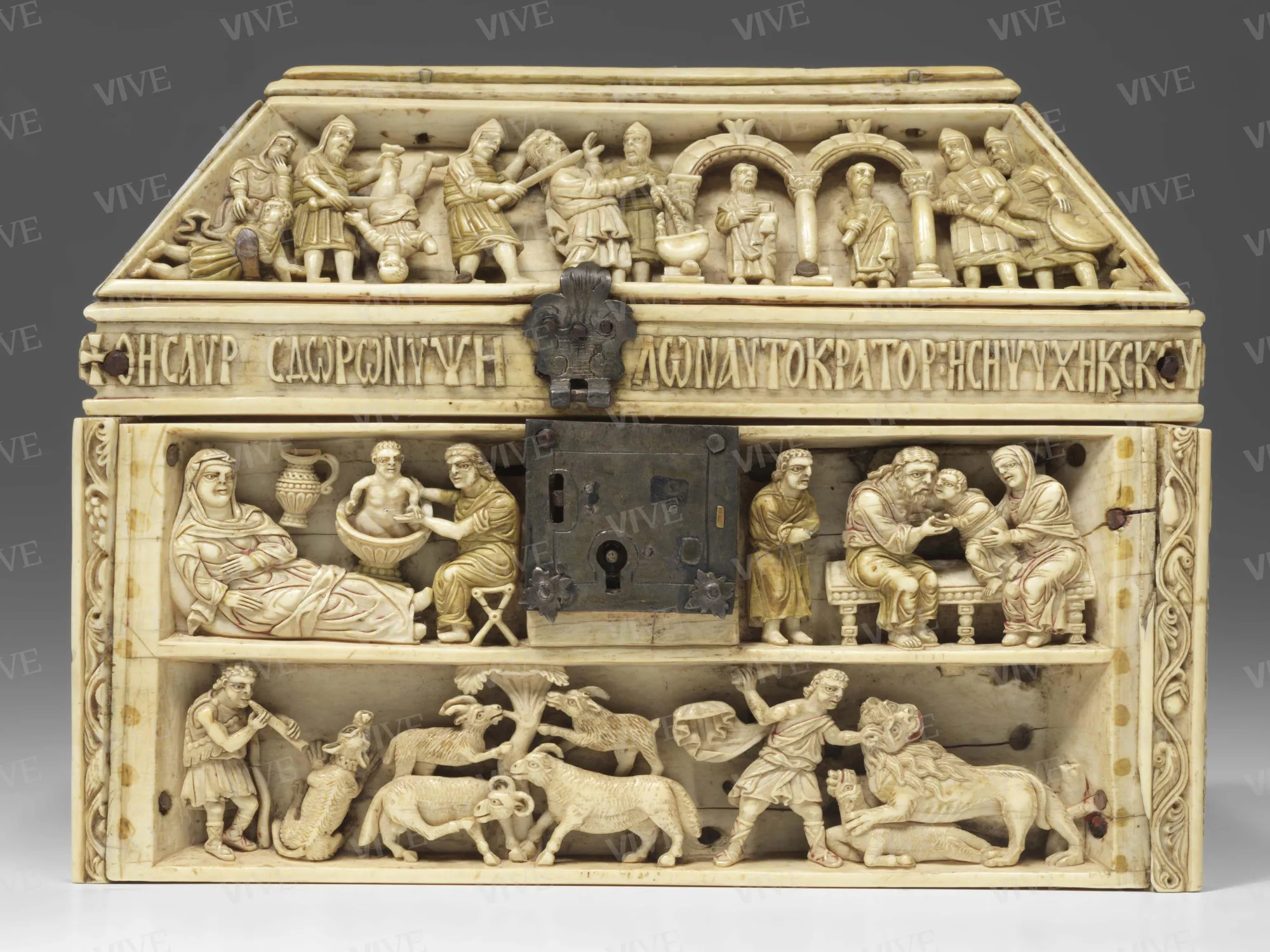 Cofanetto bizantino in avorio con scene della vita di Davide - ambito bizantino