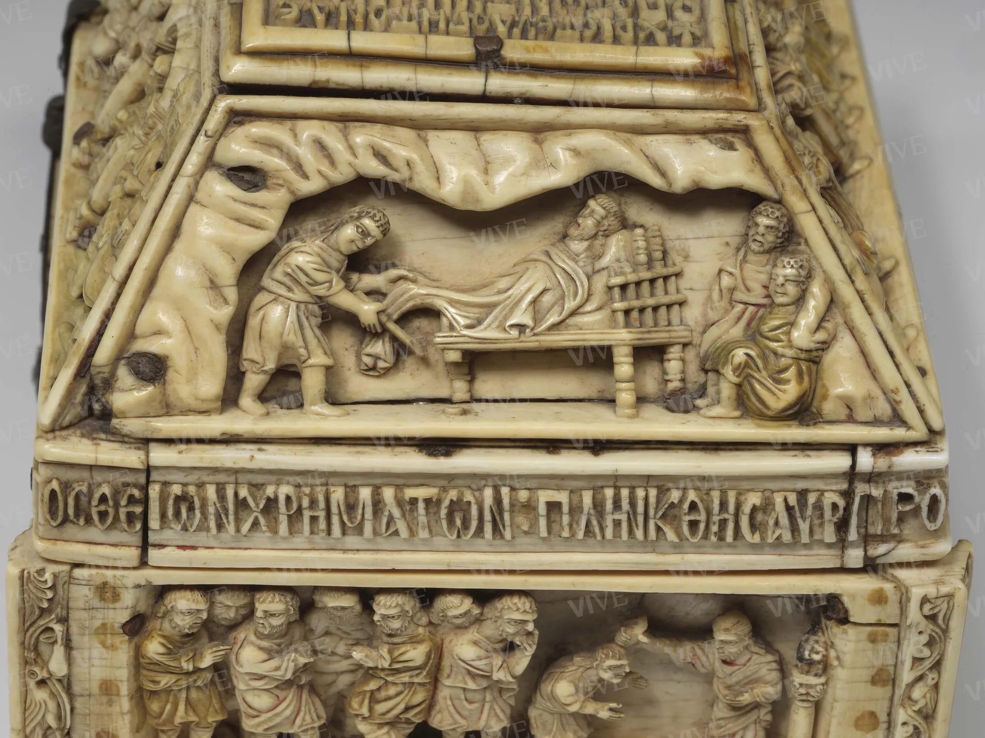 Cofanetto bizantino in avorio con scene della vita di Davide - ambito bizantino