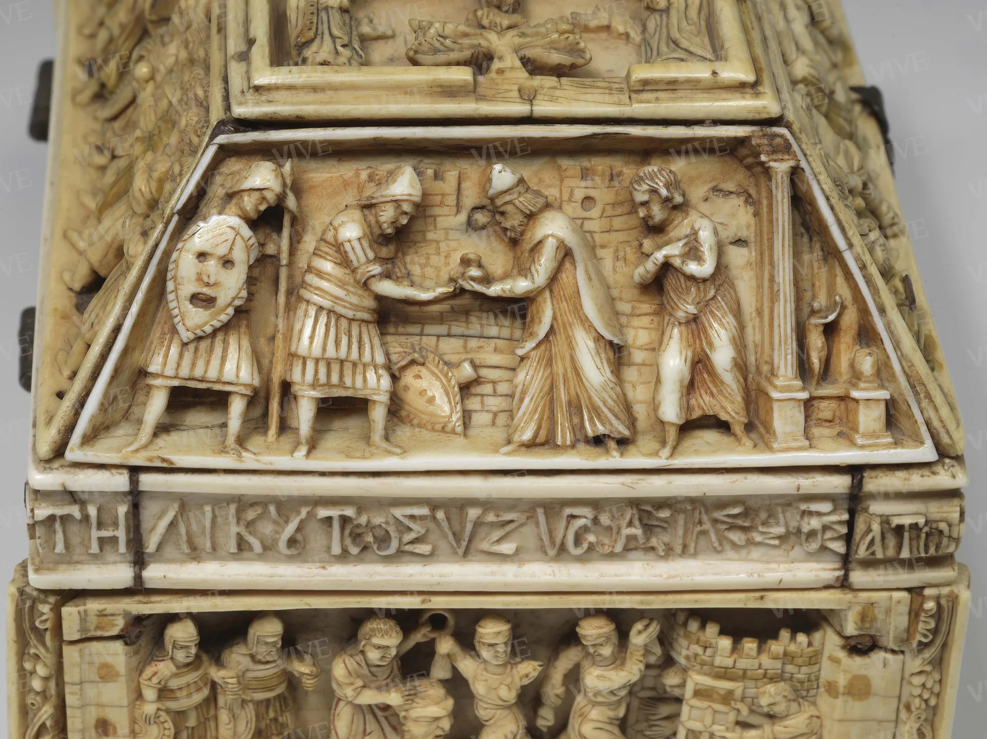 Cofanetto bizantino in avorio con scene della vita di Davide - ambito bizantino