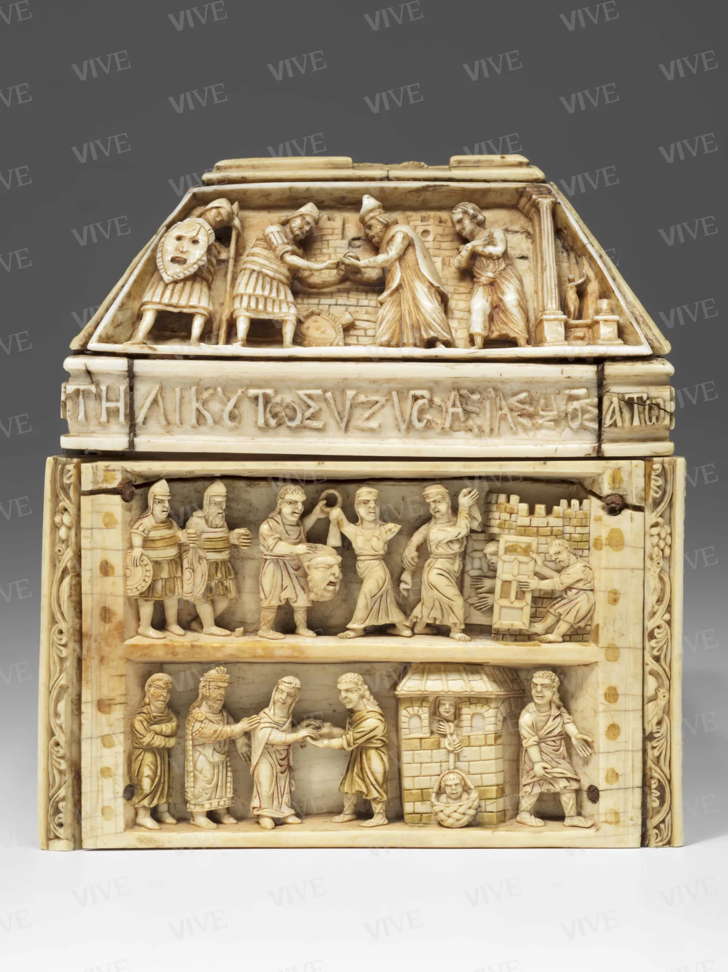 Cofanetto bizantino in avorio con scene della vita di Davide - ambito bizantino