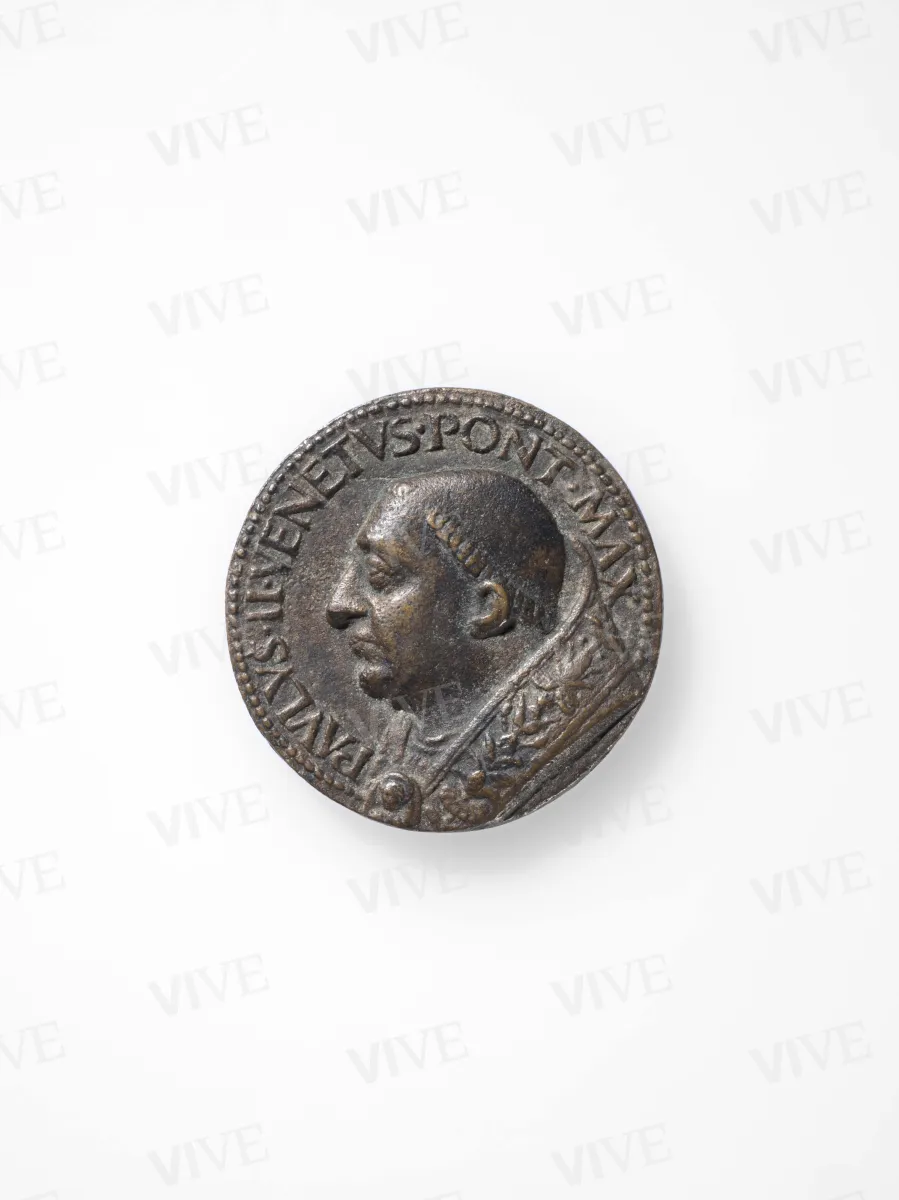 Medal with Pope Paul II / Barbo coat of arms - Antonello Grifo called Della Moneta