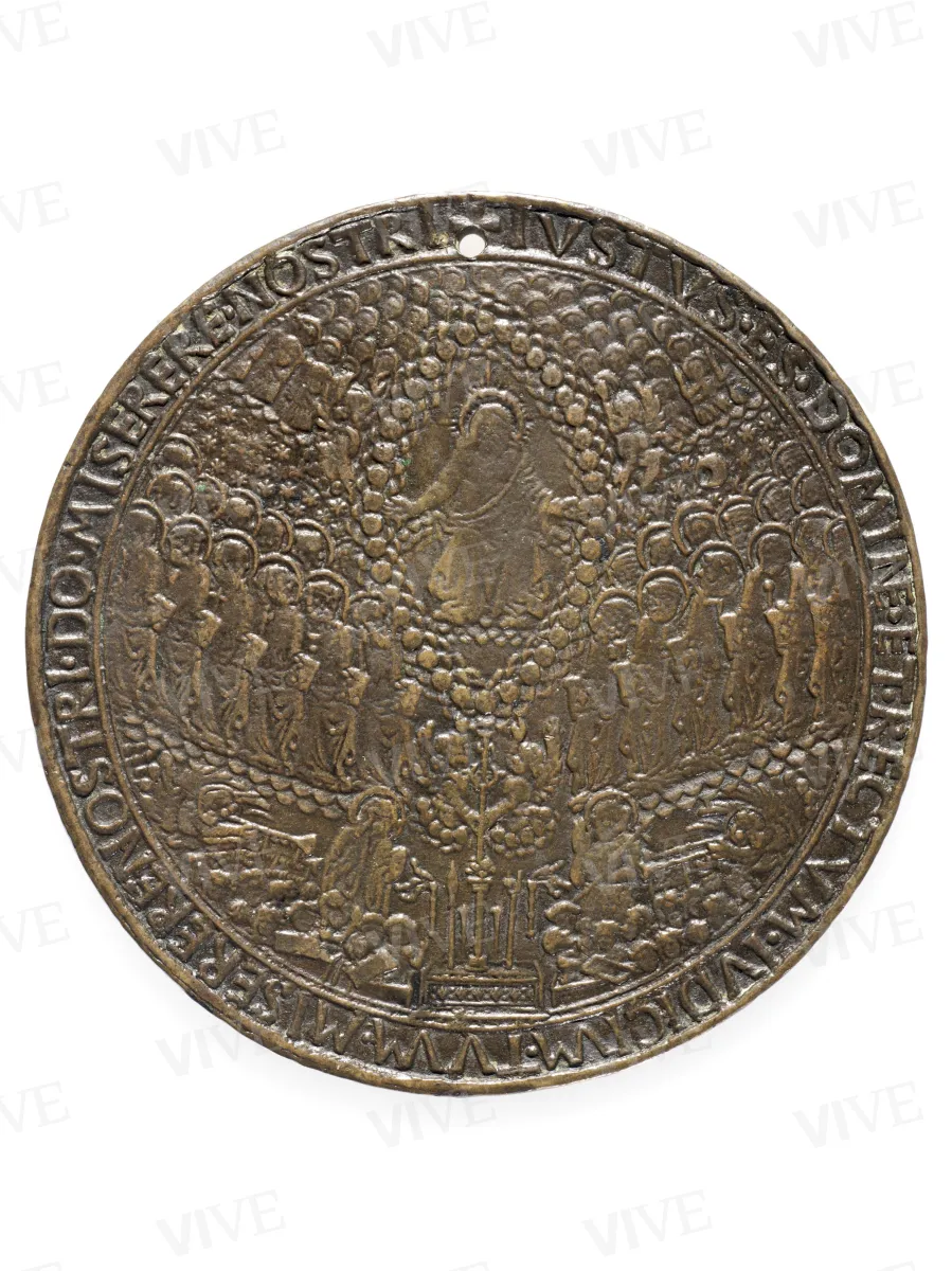 Medal with Pope Paul II in consistory/Last Judgment - Emiliano Orfini