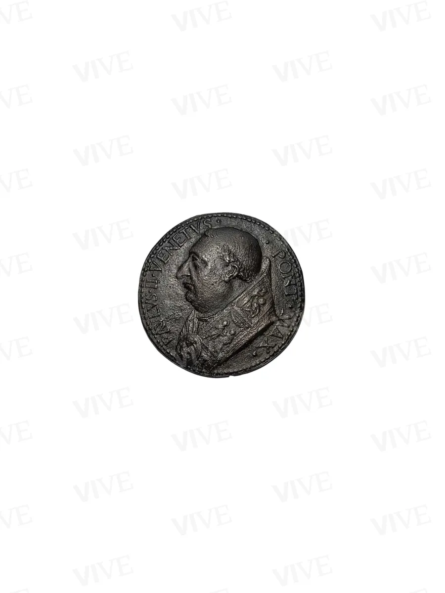 Medaglia con papa Paolo II Barbo/il pontefice riceve i fedeli - Cristoforo di Geremia