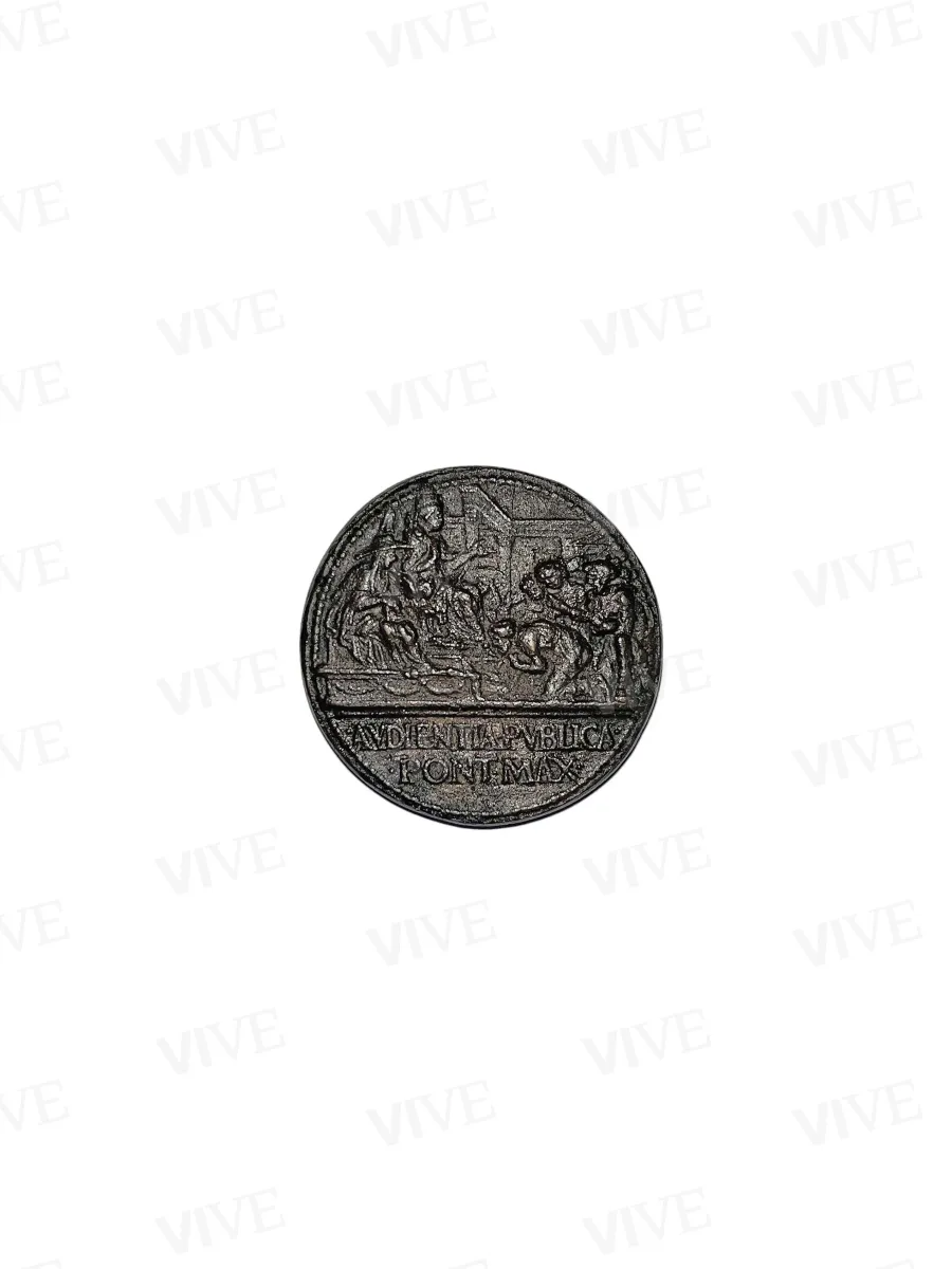 Medaglia con papa Paolo II Barbo/il pontefice riceve i fedeli - Cristoforo di Geremia
