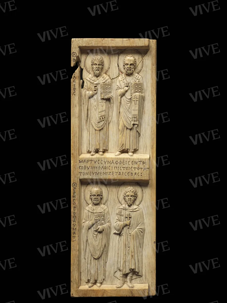 Ivory triptych with Deesis (Christ in Majesty) and saints - Byzantine production