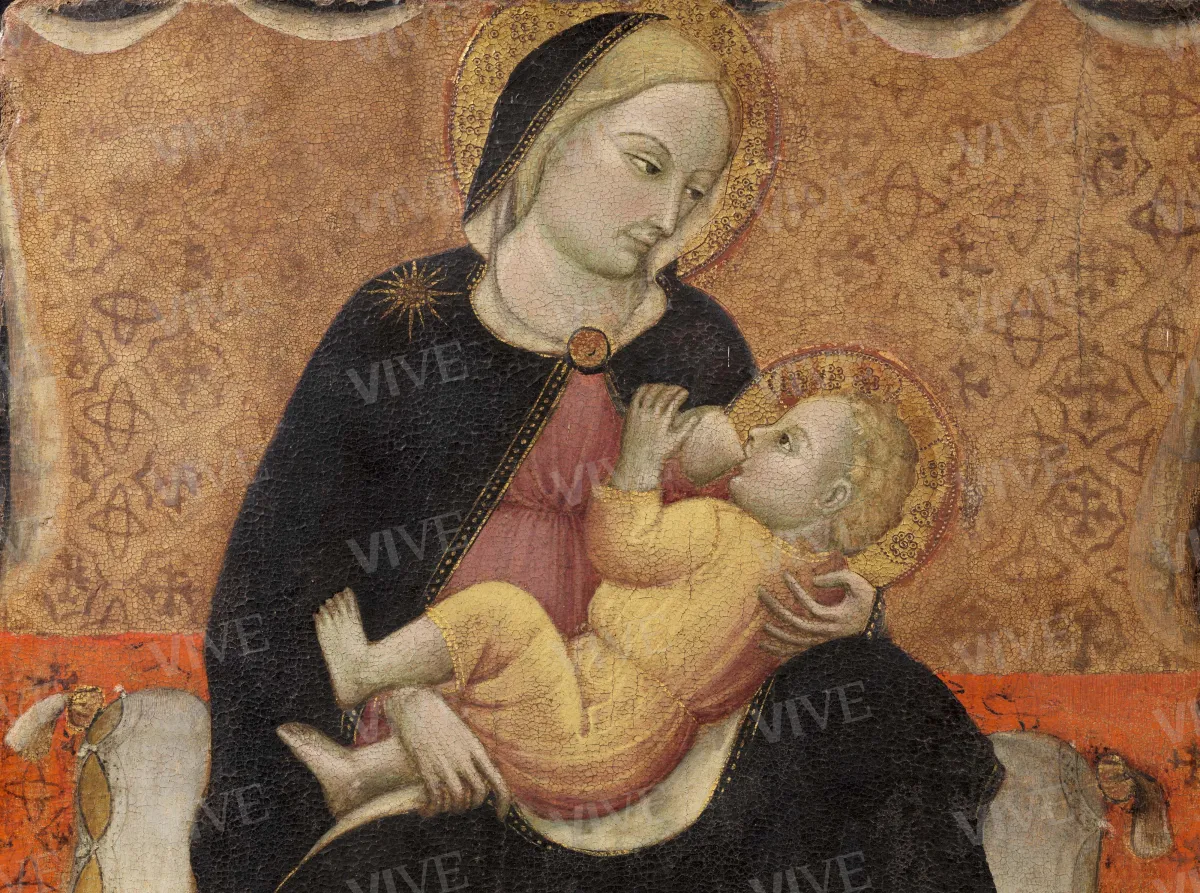 Madonna con Bambino, san Cosma, san Cristoforo, san Damiano - Cristoforo da Bologna