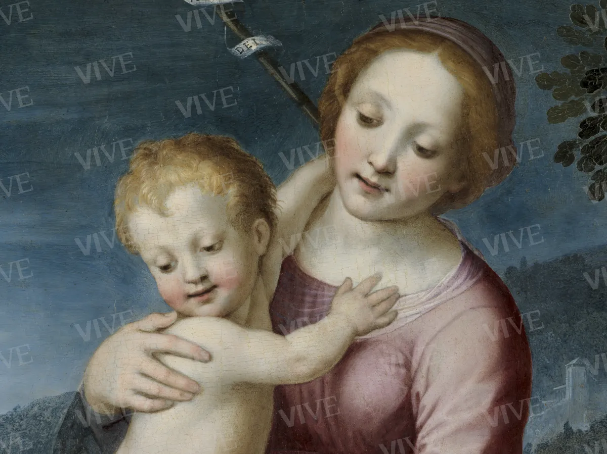 Madonna con il Bambino e san Giovannino - Jacopo Torni detto l'Indaco?