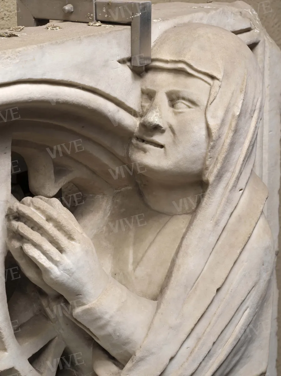 Transenna con due donatori - Giovanni di Stefano da Siena