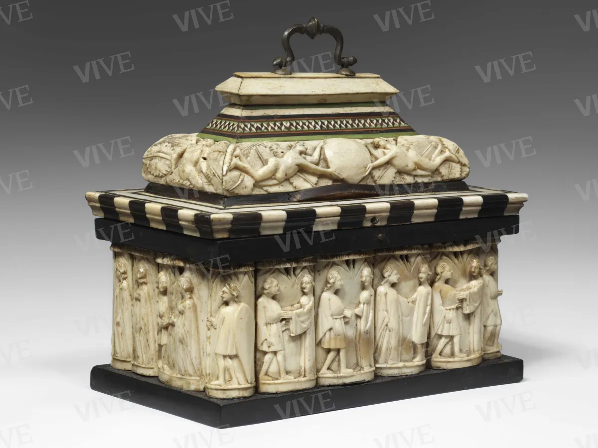 Wedding casket - Embriachi workshop (?); northern Italian workshop; 19th-century restorer