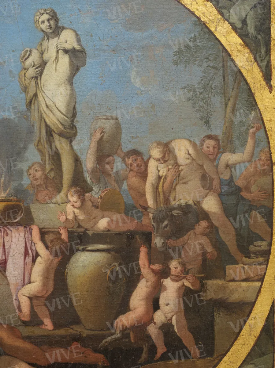 Baccanale con arrivo di Sileno - Giulio Carpioni