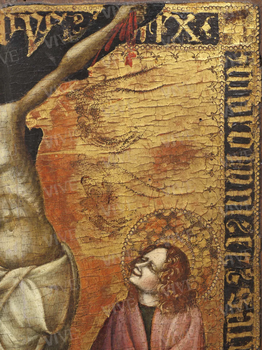 Crocifissione tra i due dolenti e la Maddalena - Pseudo Stefano da Ferrara