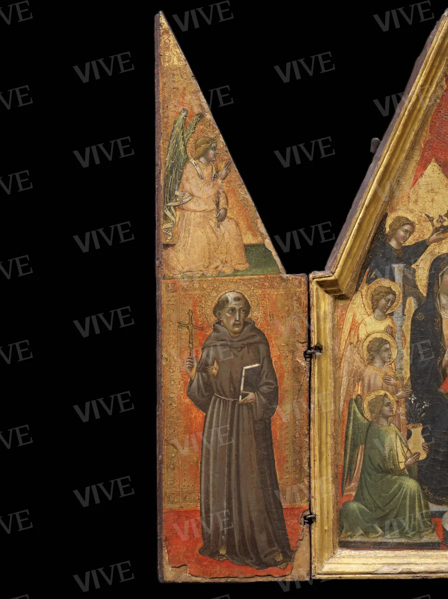 Madonna in trono con il Bambino e angeli  - ambito toscano