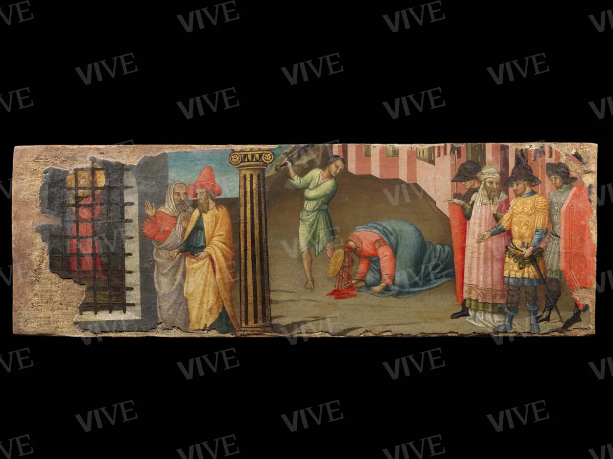 Martyrdom of Saint Catherine of Alexandria and Beheading of a Saint - Bicci di Lorenzo
