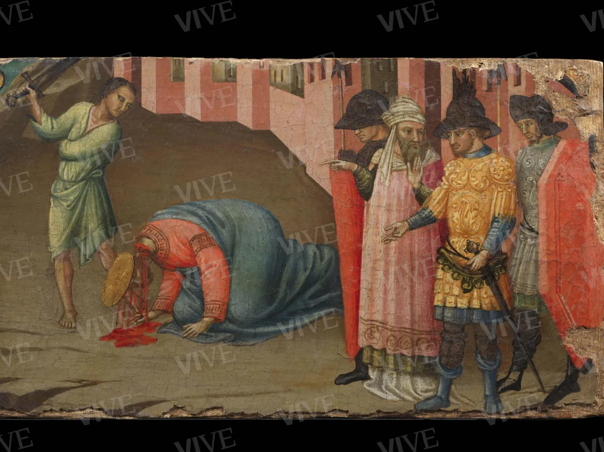Martyrdom of Saint Catherine of Alexandria and Beheading of a Saint - Bicci di Lorenzo