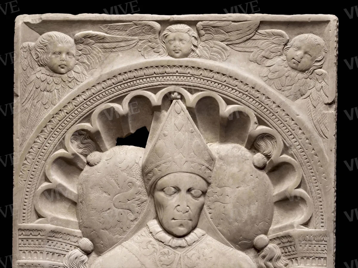 Lastra tombale del cardinale Giovanni Berardi (Giovanni da Tagliacozzo) - Isaia Ganti detto da Pisa