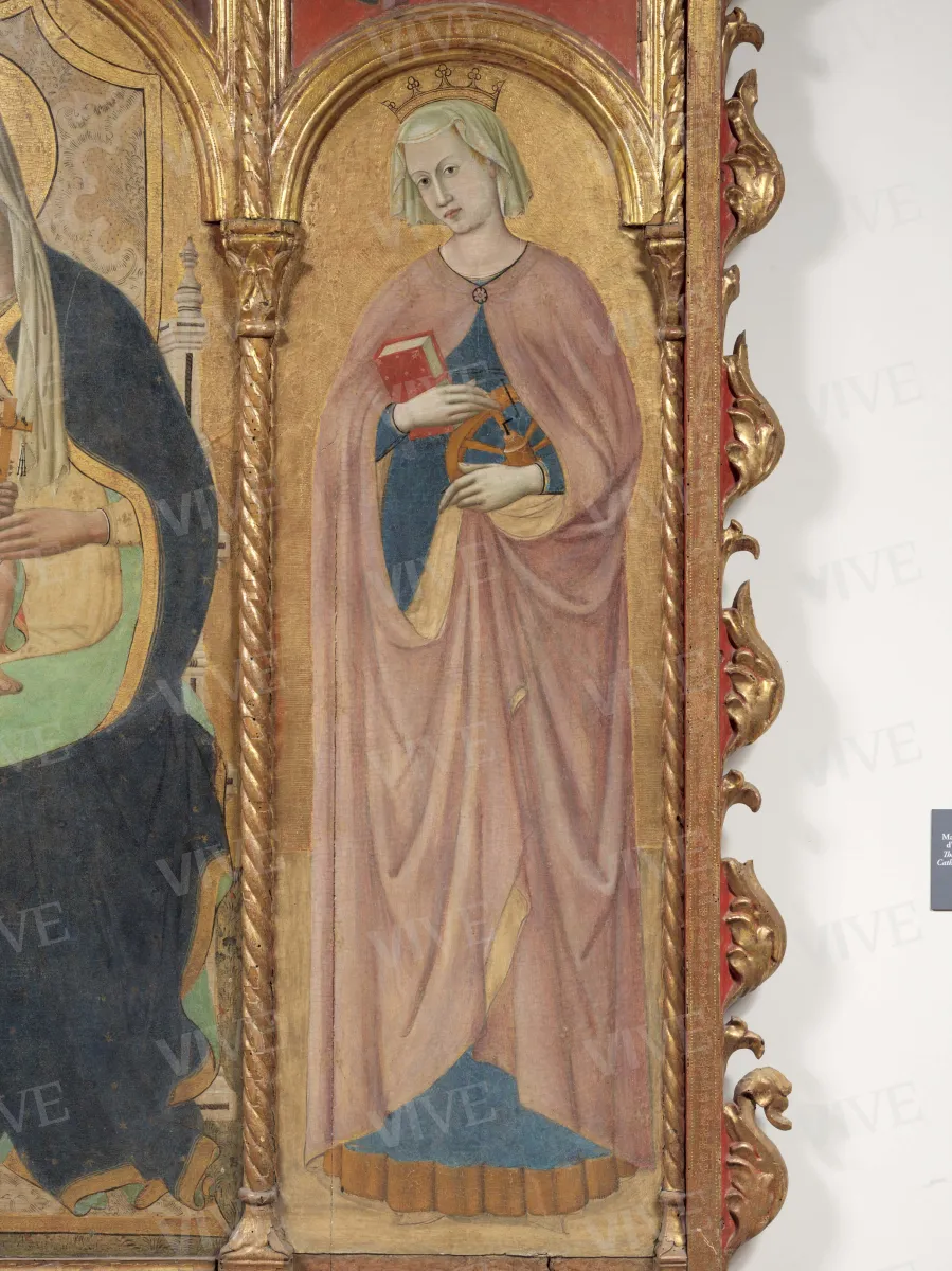 Madonna con il Bambino che mostra gli strumenti della Passione, tra santa Lucia e santa Caterina d'Alessandria; Annunciazione; Dio Padre benedicente, beato Gherardo da Serra de’ Conti e beato Alberto da Sassoferrato - Giovanni Antonio Bellinzoni da Pesaro