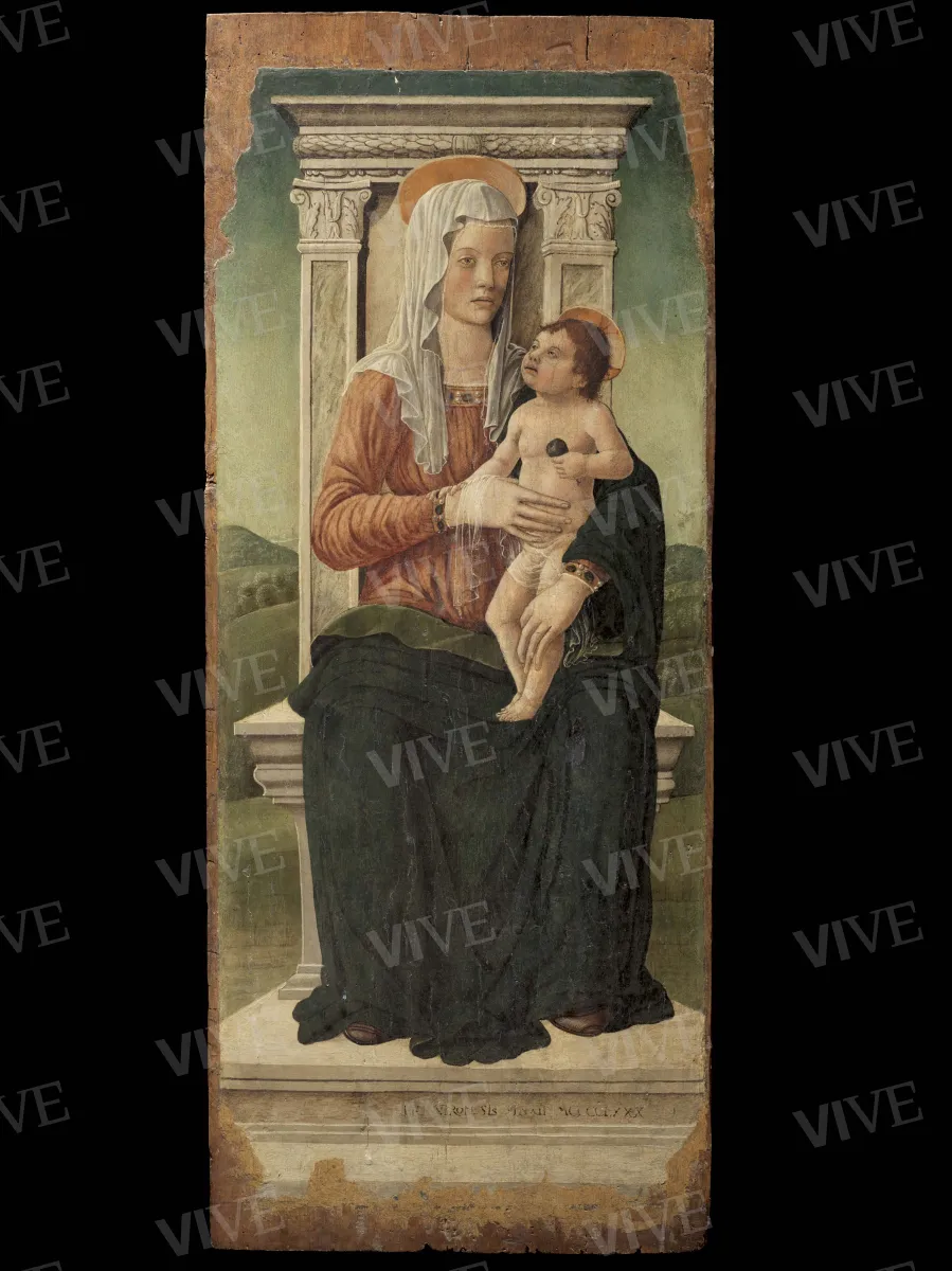 Madonna con il Bambino; santi Pietro martire e Girolamo; santi Antonio da Padova e Caterina d’Alessandria - Angelo di Silvestro detto Angelo Zoppo o Zotto ?