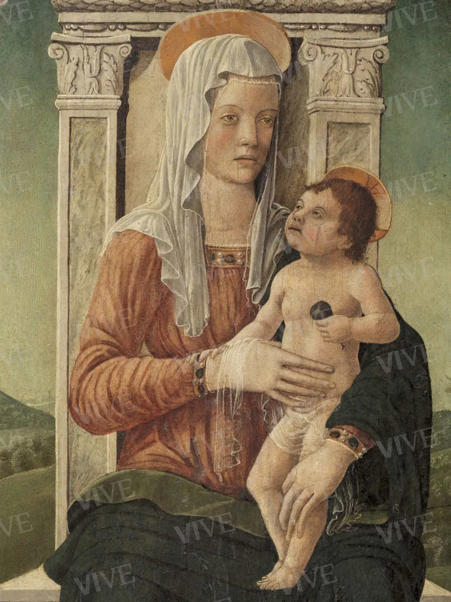 Madonna con il Bambino; santi Pietro martire e Girolamo; santi Antonio da Padova e Caterina d’Alessandria - Angelo di Silvestro detto Angelo Zoppo o Zotto ?