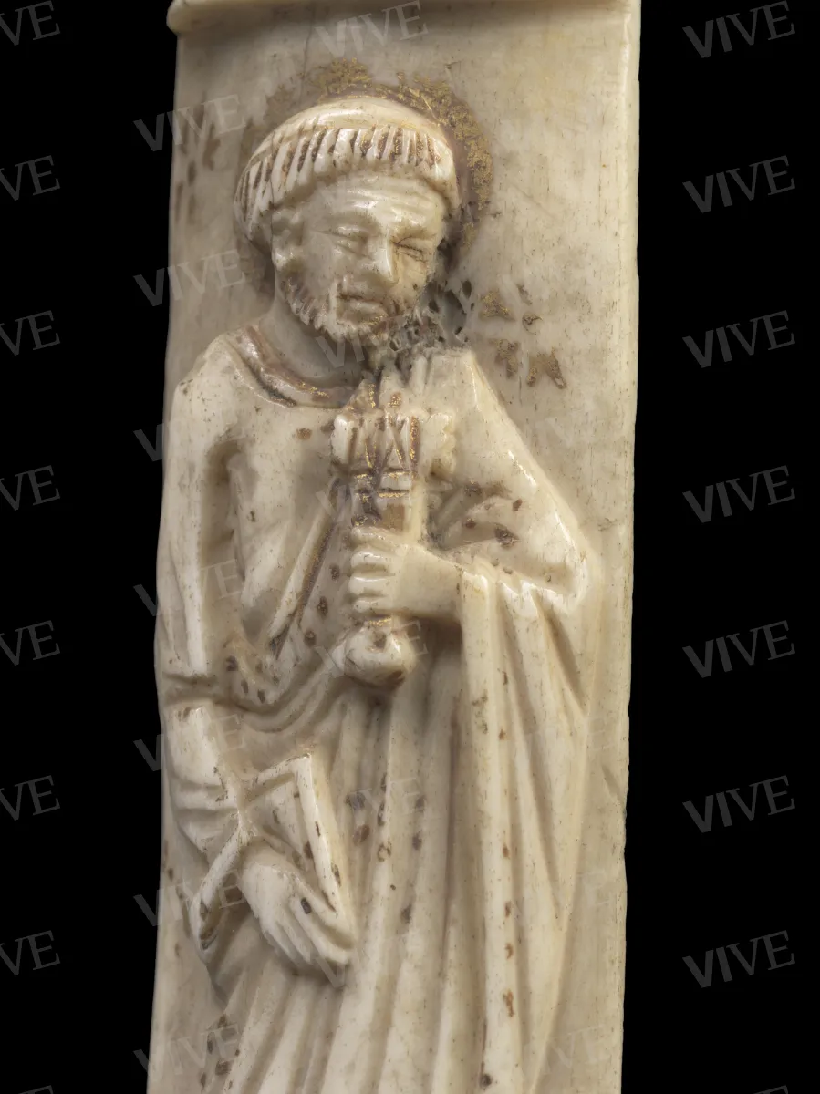 Placchetta originariamente parte di un trittico: san Pietro   - Baldassarre Ubriachi ?