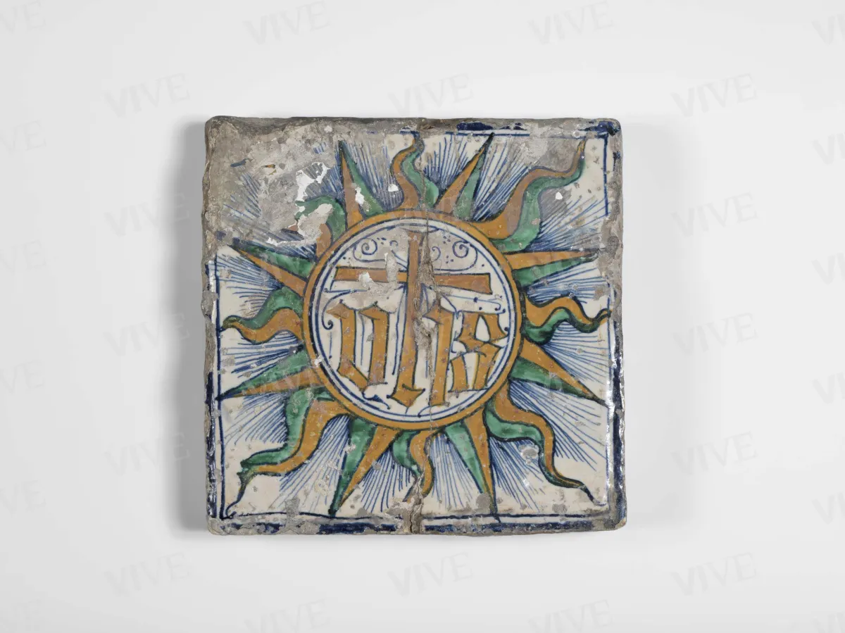 Tile with the monogram “IHS” - Roman milieu