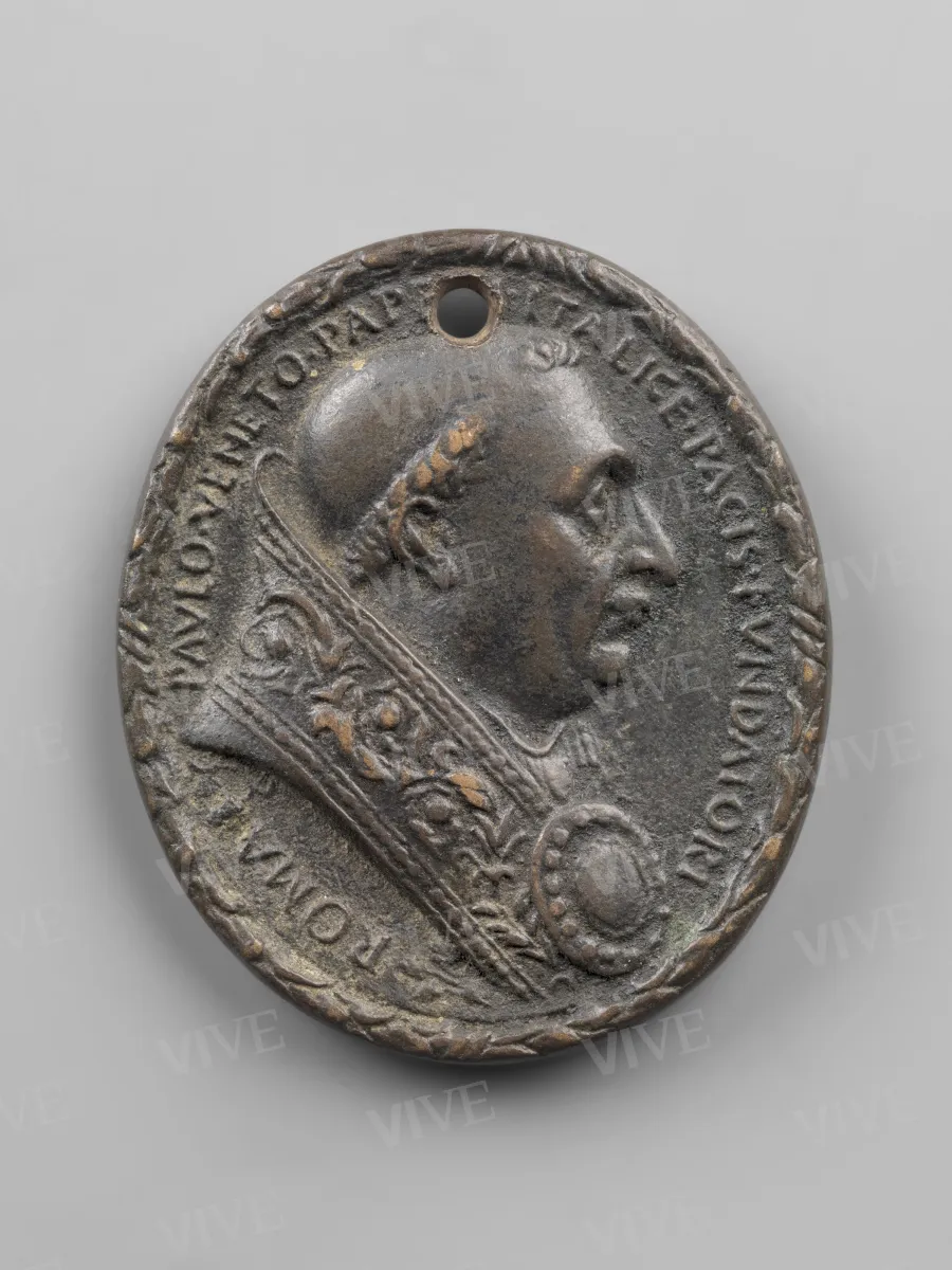 Oval medal with Pope Paul II - Cristoforo di Geremia
