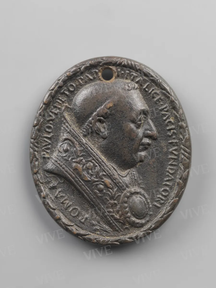 Oval medal with Pope Paul II - Cristoforo di Geremia