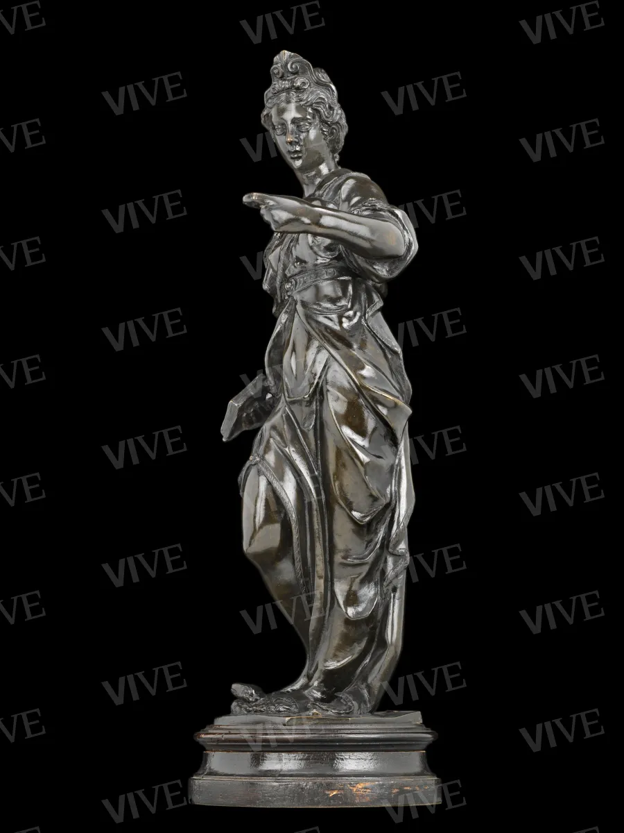 Figura allegorica con libro e tartaruga (Temperanza-Pudicizia) - Tiziano Aspetti