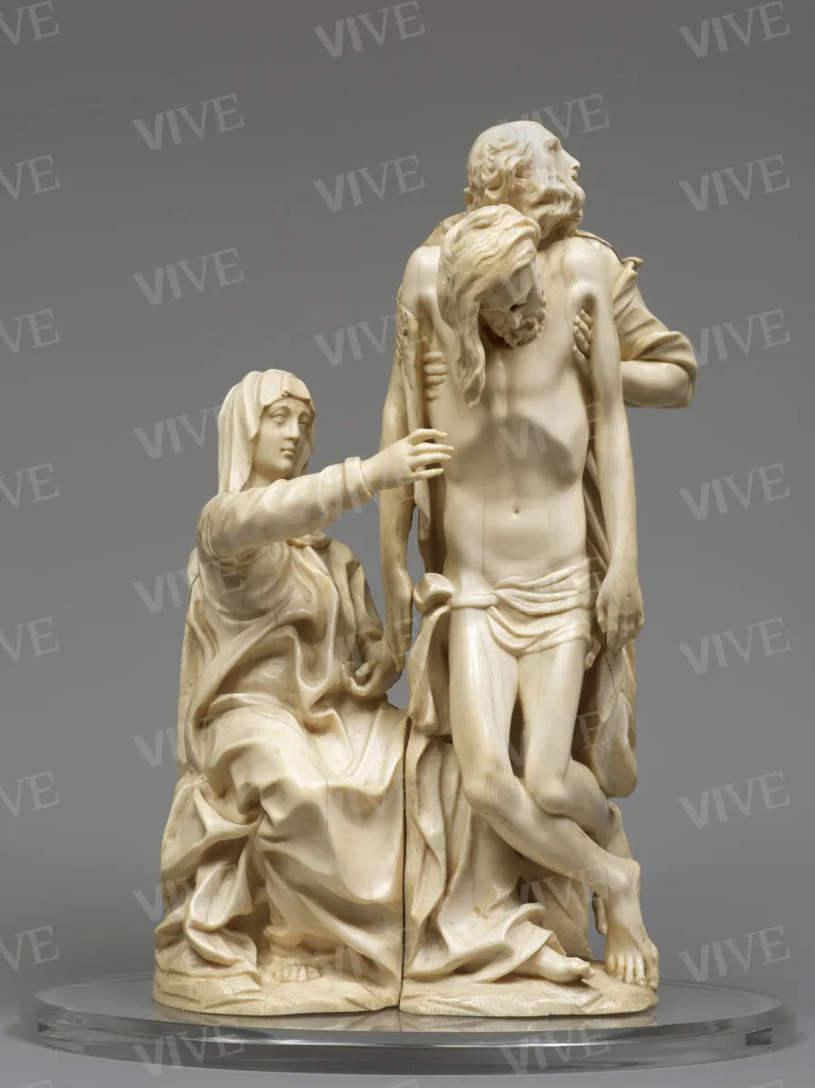 Cristo morto con la Vergine e Nicodemo - Jacob Cornelisz Cobaert