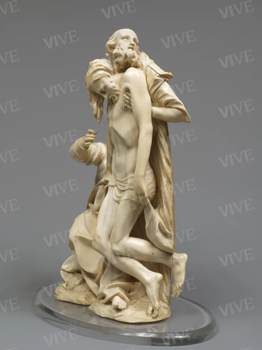 Cristo morto con la Vergine e Nicodemo - Jacob Cornelisz Cobaert