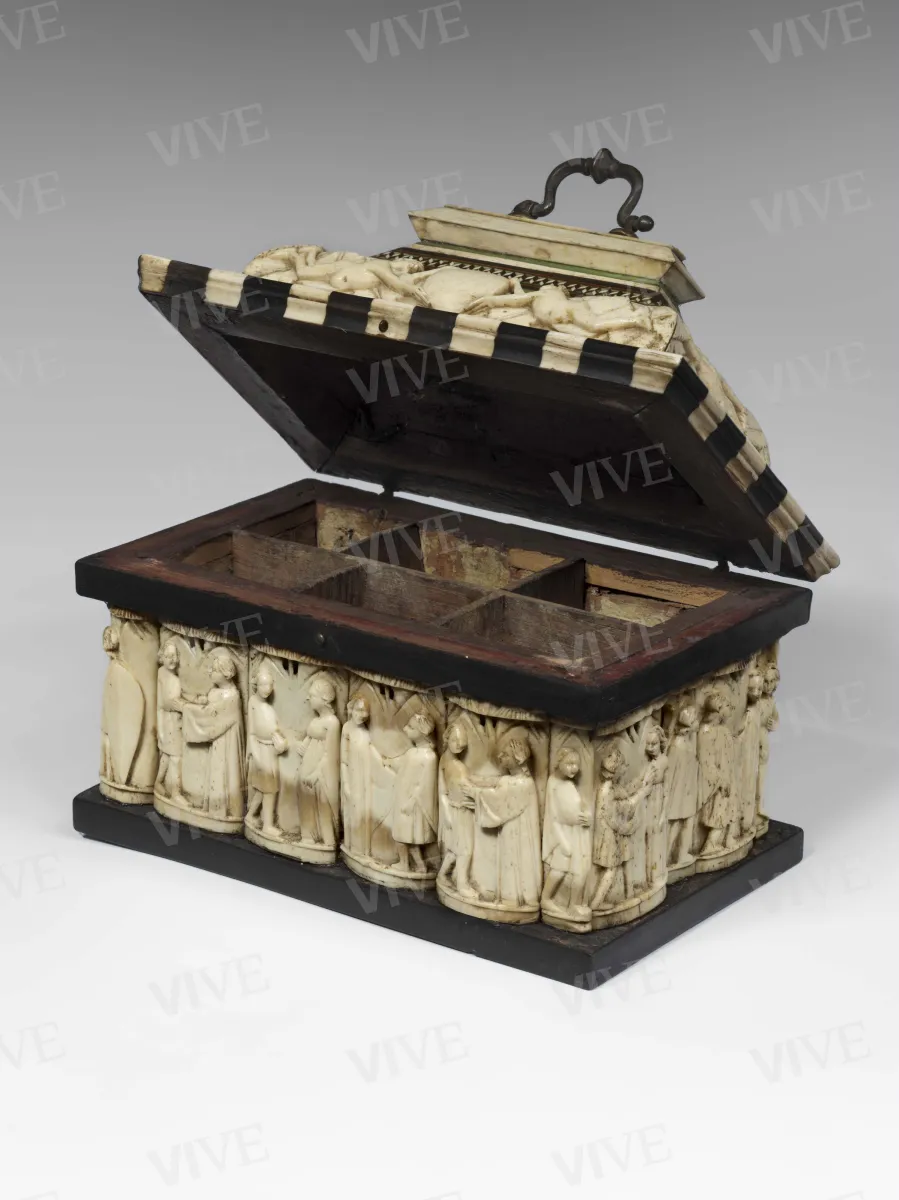 Wedding casket - Embriachi workshop (?); northern Italian workshop; 19th-century restorer