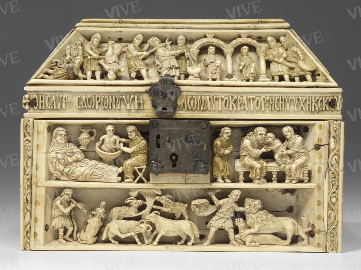 Cofanetto bizantino in avorio con scene della vita di Davide - ambito bizantino