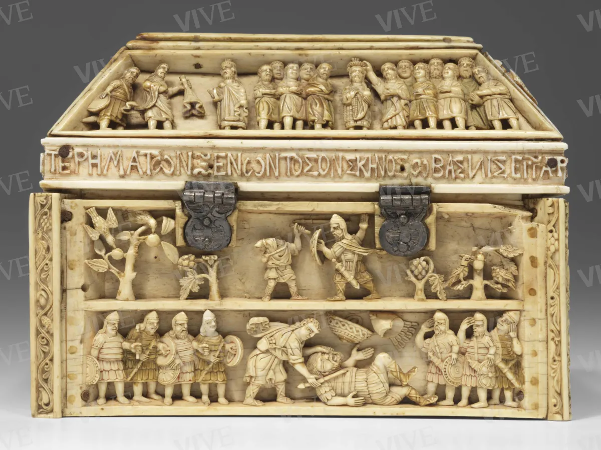 Cofanetto bizantino in avorio con scene della vita di Davide - ambito bizantino