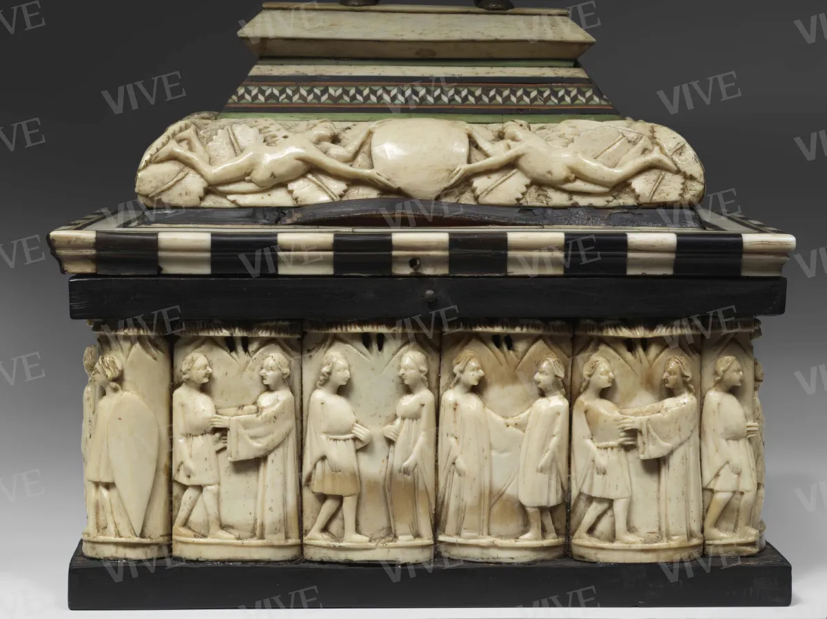Wedding casket - Embriachi workshop (?); northern Italian workshop; 19th-century restorer