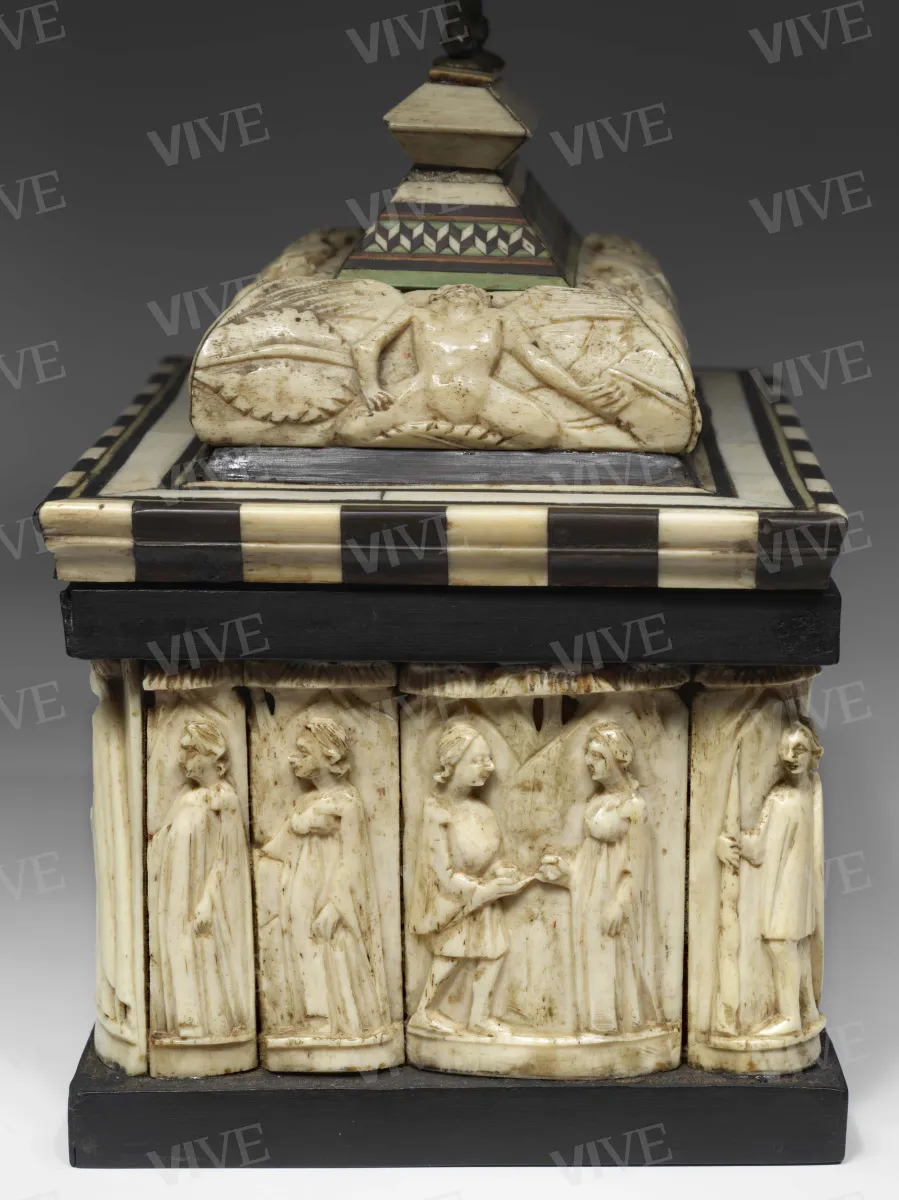 Wedding casket - Embriachi workshop (?); northern Italian workshop; 19th-century restorer