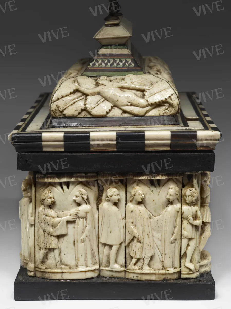 Wedding casket - Embriachi workshop (?); northern Italian workshop; 19th-century restorer
