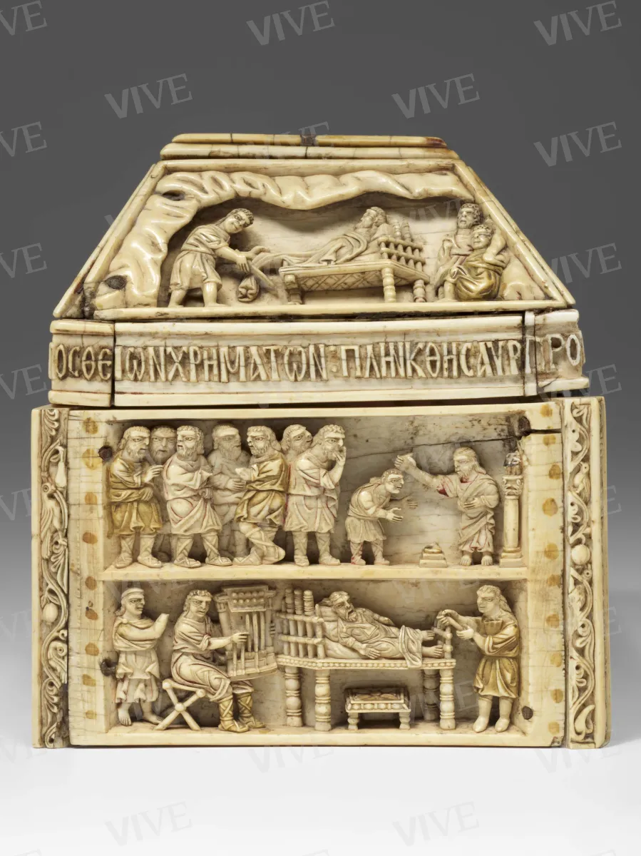 Cofanetto bizantino in avorio con scene della vita di Davide - ambito bizantino