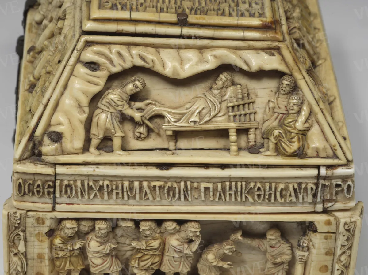 Cofanetto bizantino in avorio con scene della vita di Davide - ambito bizantino