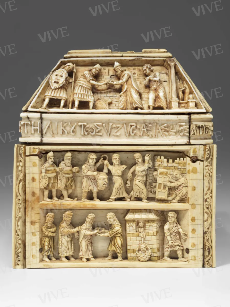Cofanetto bizantino in avorio con scene della vita di Davide - ambito bizantino